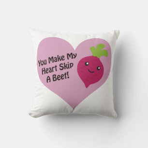 You Make My Heart Skip A Beet Cushion