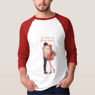 You Make My Heart Smile Anime Couple T-Shirt