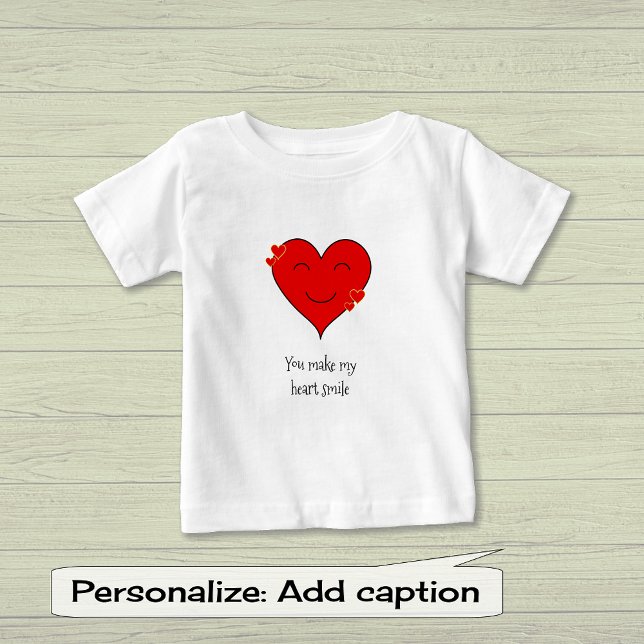 You make my heart smile baby T-Shirt (Creator Uploaded)