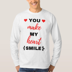You Make My Heart Smile Black T-Shirt