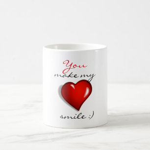 You make my heart smile coffee mug