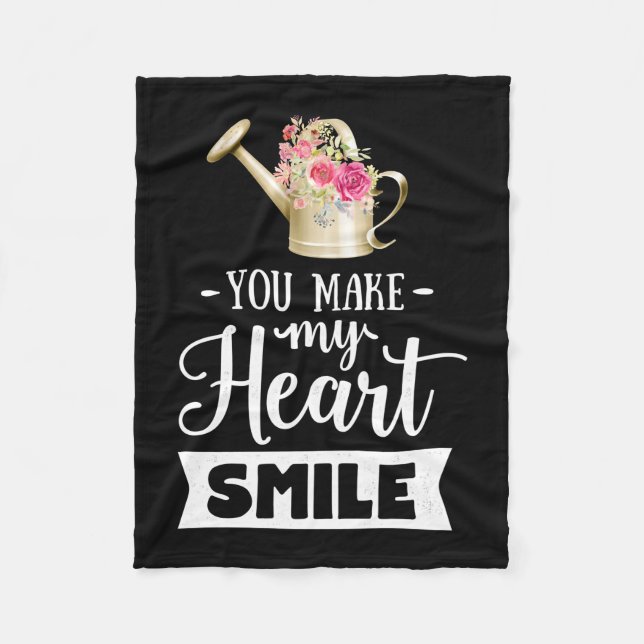 You Make My Heart Smile Fleece Blanket (Front)