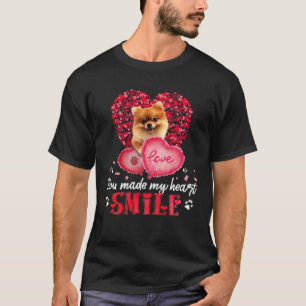 You Make My Heart Smile Pomeranian With Heart T-Shirt