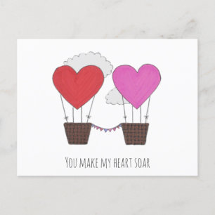 You Make My Heart Soar Valentine's Postcard