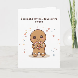 You Make My Holidays Puchi Gingerbread Card