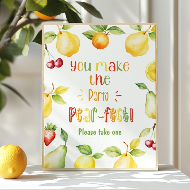 You make the party Pear-fect fruit birthday Poster (Creator Uploaded)
