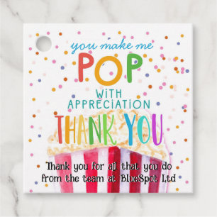 you make us pop thanks popcorn volunteer favour tags