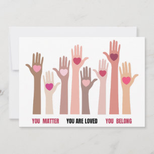 You Matter And Are Loved Affirmation   Card