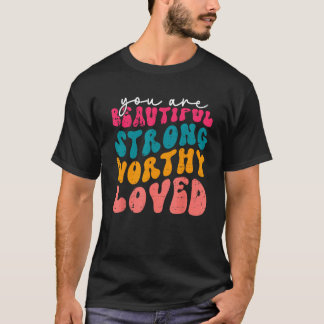You Matter Be Kind Groovy Mental Health Awareness  T-Shirt