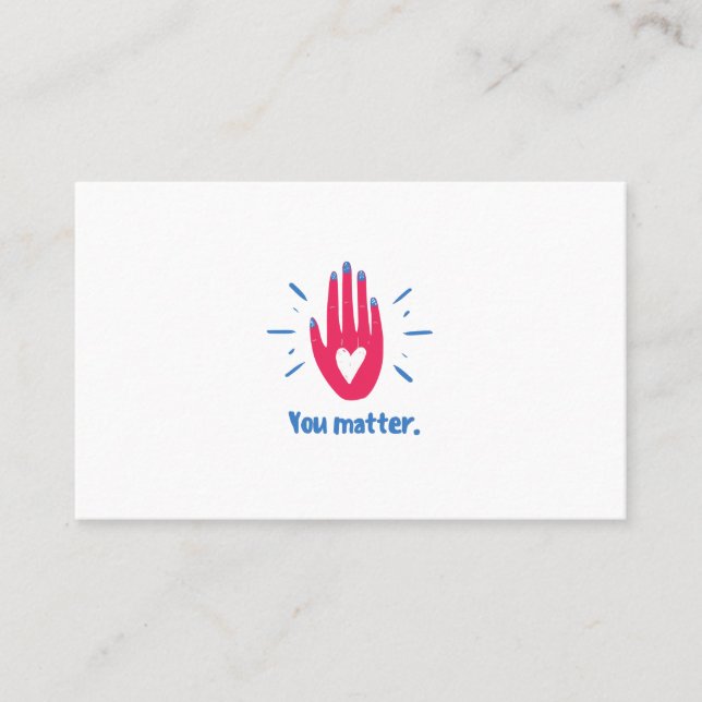 You matter business card (Front)