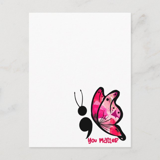 You Matter - Butterfly Postcard (Front)