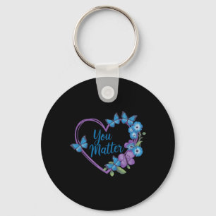 You Matter Heart Prevention Awareness Design Key Ring