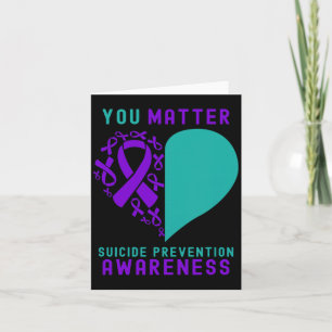You Matter - Heart Ribbon Design Prevention Design Card