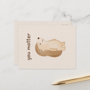 You Matter Minimal Hedgehog Postcard