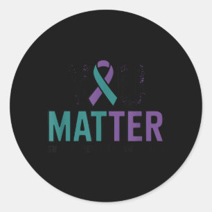 You Matter Prevention Awareness Ribbon Classic Round Sticker