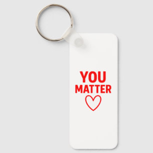 You Matter” Red Heart Positivity Key Ring