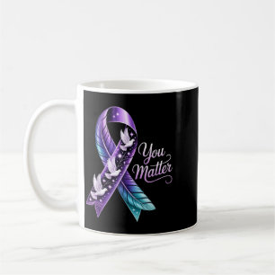 You Matter Ribbon Butterfly Awareness Women Men Coffee Mug