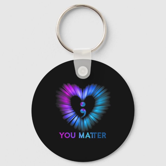 You Matter Suicide Awareness And Prevention Semico Key Ring (Front)
