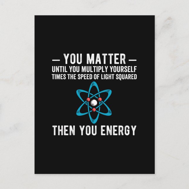 you matter until you multiply yourself times butto postcard (Front)