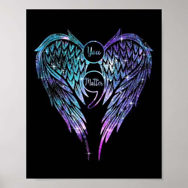 You Matter Wings Suicide Prevention Awareness (on  Poster (Front)