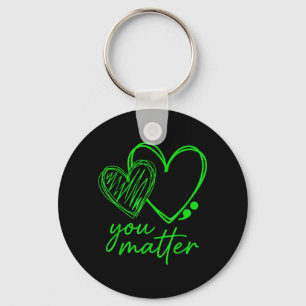 You Matter You are Enough Semicolon Mental Health Key Ring