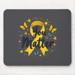 You Matther Suicide Prevention Awareness Yellow Ri Mouse Pad