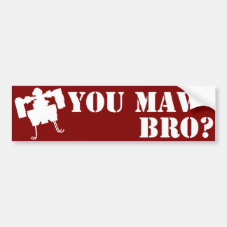 You MAV Bro? Bumper Sticker in Red