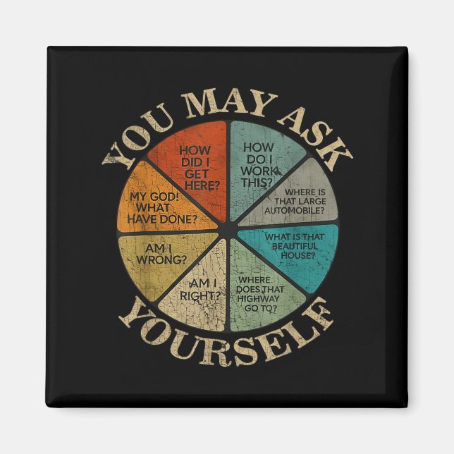 You May Ask Yourself Vintage  Magnet (Front)