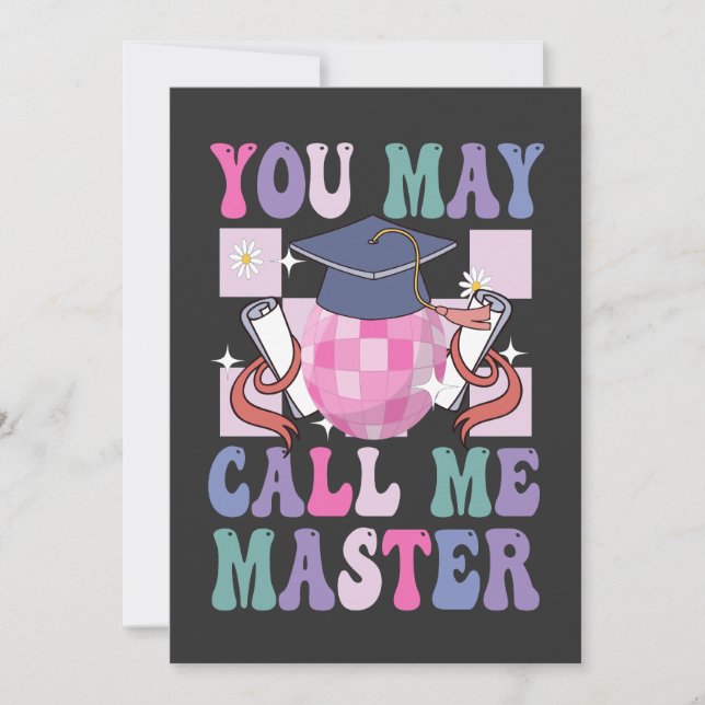 You May Call me Master Funny 2024 Graduation Gift  Announcement (Front)