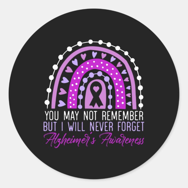 You May Not Remember But I Will Never Forget Heime Classic Round Sticker (Front)