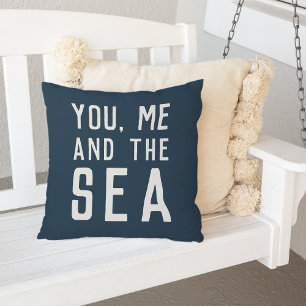 You, Me and the Sea Outdoor Cushion