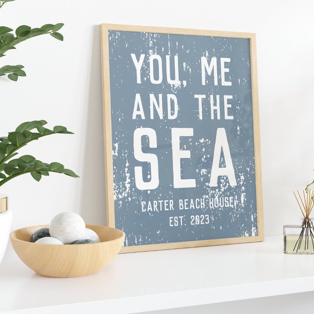 You, Me and the Sea Personalised Beach House Print (Creator Uploaded)