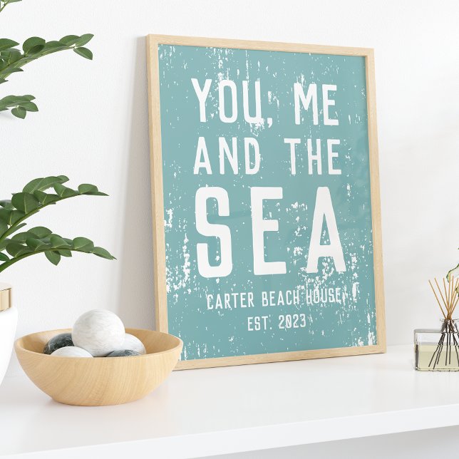 You, Me and the Sea Personalized Beach House Print (Creator Uploaded)