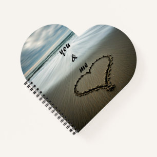 "You & Me" Beach Sand Design   Notebook