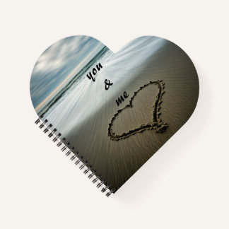 "You & Me" Beach Sand Design   Notebook