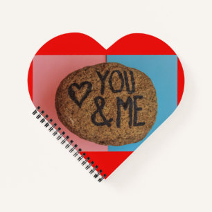 YOU&ME Custom Heart Shaped Spiral Bound Notebook
