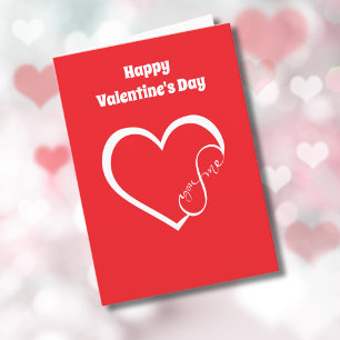 You & me for infinity,Custom Photo Valentine's Day Holiday Card