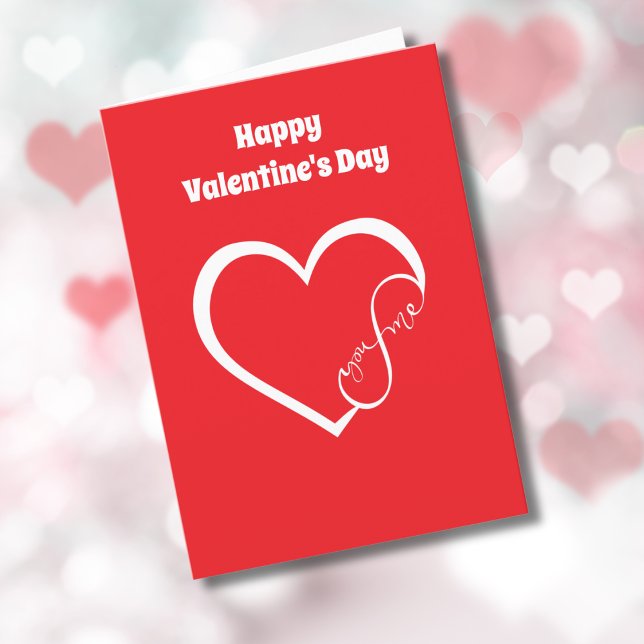 You & me for infinity,Custom Photo Valentine's Day Holiday Card (Creator Uploaded)