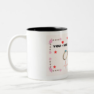 You+Me=Forever Two-Tone Coffee Mug