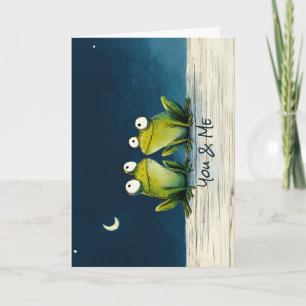 You & Me Frogs – Cute Romantic Animal Art Card
