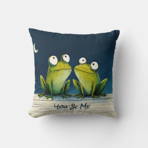 You & Me Frogs – Cute Romantic Animal Art Cushion