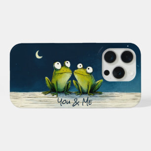 You & Me Frogs – Cute Romantic Animal Art iPhone 15 Pro Case