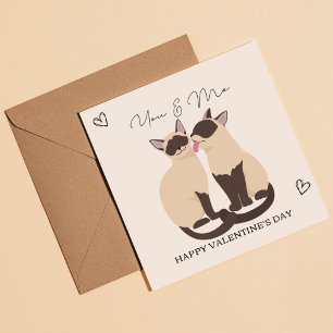 You & Me Happy Feline Friends Valentine's Day Card