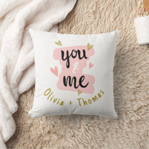 You & Me Happy Valentine's Day Modern Gift Cushion