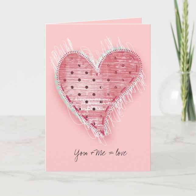 You + Me = Love Card (Front)