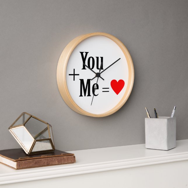 You + Me = Love Mug Clock (Office)