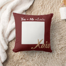 You + Me = Love Valentine XO Photo Script Red Gold