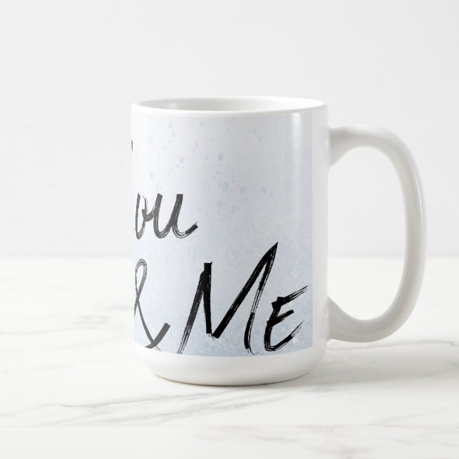 "You & Me - Minimal Blue Love mug (Right)