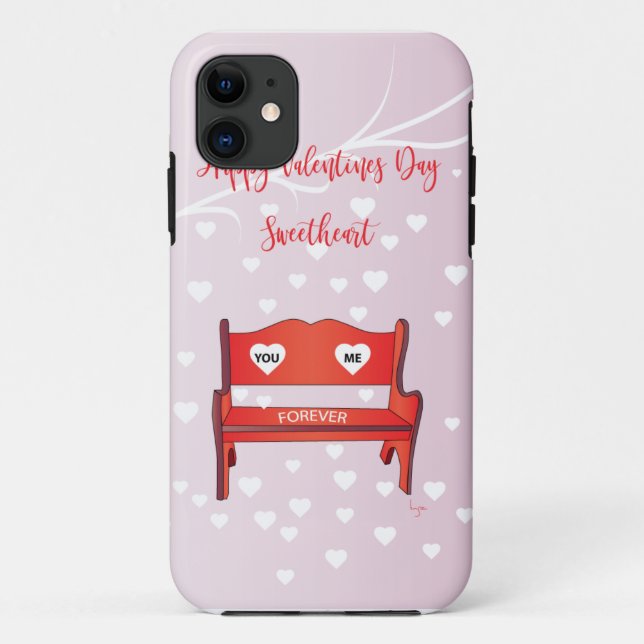 You-Me-on-a-Bench-Valentines Day Case-Mate iPhone Case (Back)