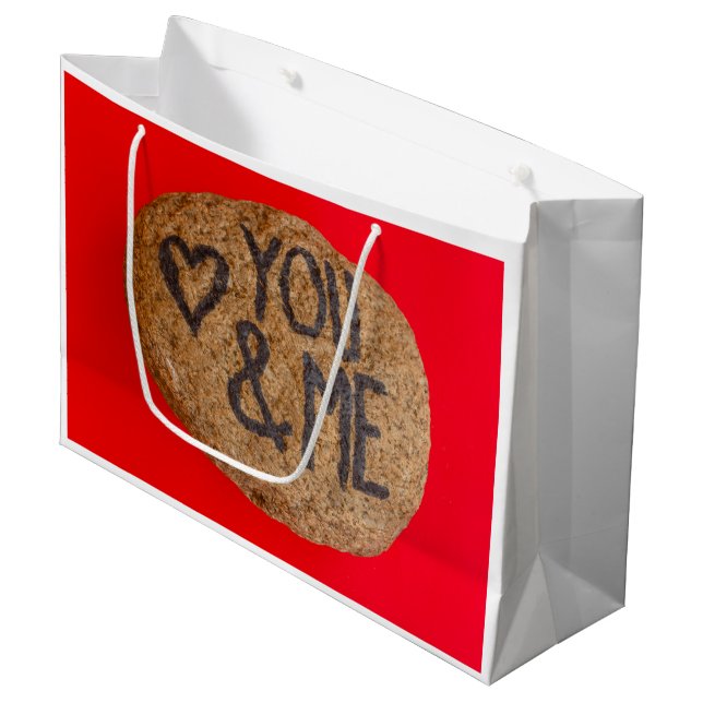 YOU&ME  on  Gift Bag Large, Glossy (Front Angled)